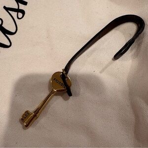 Fossil Key Keychain Gold Color